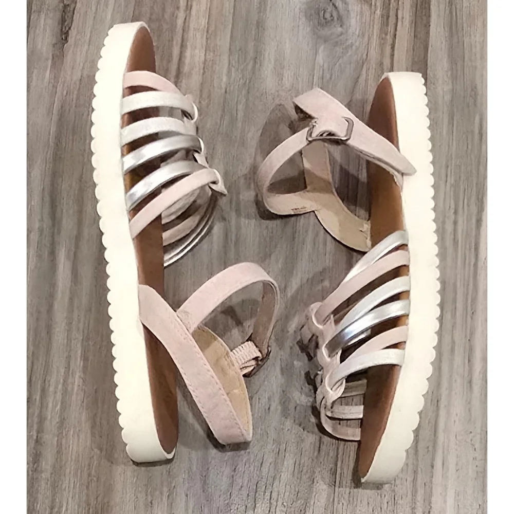 The Children’s Place Toddler Metallic Strappy Sandals Size 1 Girls Summer Shoes